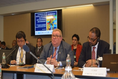 Delegates speak at the CCRIF meeting in Washington DC